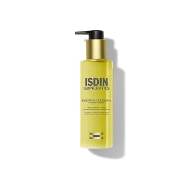 ISDIN Isdinceutics Essential Cleansing, Aceite Limpiador Facial con Textura Oil-To-Milk para una Piel Radiante, 200 ml