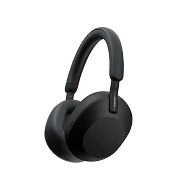 Sony WH-1000XM5 Noise Cancelling, Auriculares de diadema Bluetooth, Llamadas cristalinas, Hi-Res, 360 Reality Audio, 30 h de batería, Carga rápida, Incluye Funda rígida, iOS, Android - Negro