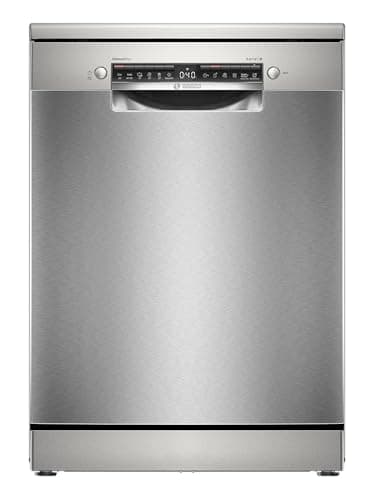 Bosch - Lavavajillas Libre Instalación, 60 cm, Serie 4, Home Connect, Motor EcoSilence, Acero, SMS4EMI06E