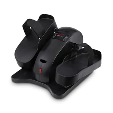 NK Mini Elíptica Eléctrica con Mando a Distancia - Pedaleador Silencioso para Casa u Oficina, 12 Niveles, Pantalla LCD, Entrenamiento Pasivo, Compacto, Color Negro