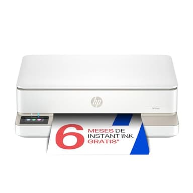 HP Envy 6120e 714L8B, Impresora multifunción de inyección de Tinta A4 a Color, Conexión Wi-Fi, Impresión a Doble Cara automática, hasta 10 ppm, 6 Meses de impresión Instant Ink, Blanca