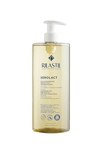 Rilastil - Xerolact Aceite Limpiador Protector, Limpia Suavemente y Protege la Barrera Cutánea, con Aceite de Arroz y Almendras, para Pieles Secas y Atópicas - 1000 ml