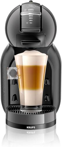 Krups Nescafé Dolce Gusto Mini Me Cafetera, cápsulas con 15 bares de presión, capacidad 0.8 L, bebidas frías o calientes, Play&Select, Thermoblock, 35 tipos café, Negra, KP1238