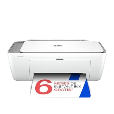 HP DeskJet 2820e 588K9B, Impresora Multifunción de Inyección de Tinta A4 a Color, Impresión a Doble Cara Manual, 7,5 ppm, Wi-Fi, Smart, 6 Meses de Instant Ink Incluidos, Blanca