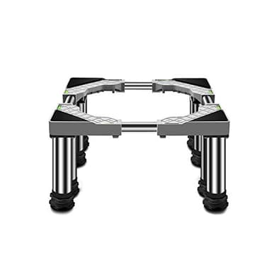 Pedestales ajustables para lavadora y secadora, 14-17 cm de altura, 36-55 cm de ancho, base resistente antioxidante, soporte para lavadora y refrigerador, capacidad de 400 kg, 8 patas, prevención de