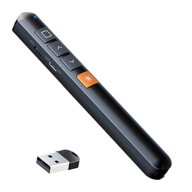 zoerbufan Puntero Laser Presentaciones, Mando Presentaciones Inalámbrico para Powerpoint Presentación, Keynote, Prezi, Windows XP/7/8/10, Linux, Android