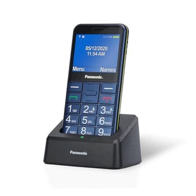Panasonic KX-TU155EXCN 2G Mobile Phone for Seniors, Priority Call, Phone with Large Buttons, Compatible with Hearing Aids, Bluetooth, FM Radio, Camera, Charging Base, Blue