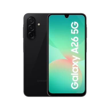 Samsung Galaxy A26 5G 256GB Teléfono Móvil, Inteligencia Alucinante, 6GB RAM, 50MP Cámara, Negro, Garantía del Fabricante 3 Años + 1 Año Extra
