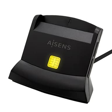 AISENS Lector De Tarjeta Dni Con Lector De Tarjetas SIM. SD. Micro SD. MMC. RS-MMC. MMC Micro. USB-C. Negro