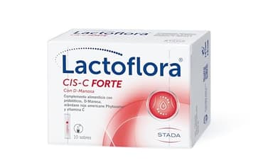 Lactoflora Cis-c Forte, Complemento para cistitis, con probióticos, D-manosa y arándano rojo americano, Salud y bienestar urinario, sin lactosa ni gluten, 10 sobres