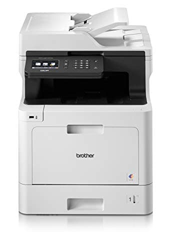 Brother DCP-L8410CDW -Impresora multifunción láser Color Profesional 3 en 1 (impresión, Copia y escaneado, Alta Velocidad, WiFi, impresión a Doble Cara, LCD), Blanco