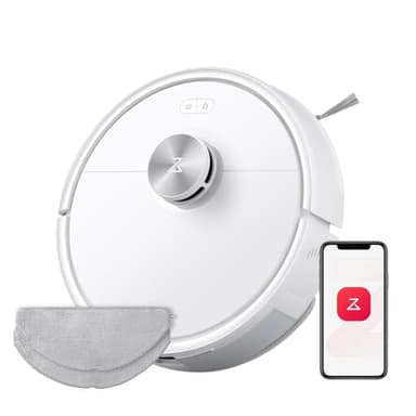 roborock Q7 M5 Robot Aspirador y Fregasuelos 2 en 1 de 10000 Pa, Robot Vacuum con Doble Sistema Antienredos, Navegación PreciSense LiDAR, Controlado por App y Comando por Voz (Blanco Set)
