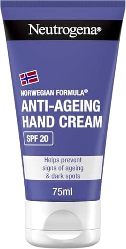 Neutrogena Fórmula Noruega Crema de manos Anti-edad SPF 20 (1x75 ml) crema de manos reparadora antiedad de uso diario, crema antimanchas con glicerina y minerales