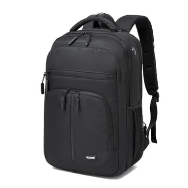 Kono Mochila Portátil para Ordenador 15.6 Pulgadas Hombre, Antirrobo e Impermeable, Ligera y Multifunción para Trabajo, Universidad, Viaje, Escuela, Negocios y Uso Diario (Negro)