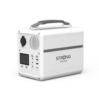 STRONG P500 Estación de Energía Portátil, Batería LFP 460,8Wh, Generador Solar 500W Pico, Carga Solar/DC/Coche, Tecnología MPPT, Protección BMS, QC3.0+PD100W para Camping, Viajes y Emergencias