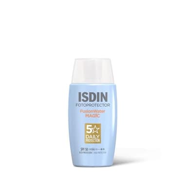 ISDIN Fusion Water MAGIC SPF 50 Protector Solar Facial de Uso Diario Ultraligero Protección Ultraligera para Actividades al Aire Libre 50ml