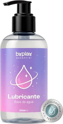 BYPLAY Lubricante Base Agua Hipoalergénico - Gel Hidratante Femenino Sin Parabenos ni Siliconas Compatible con Preservativos No Pegajoso Parejas Piel Suave Sin Perfume 200ml