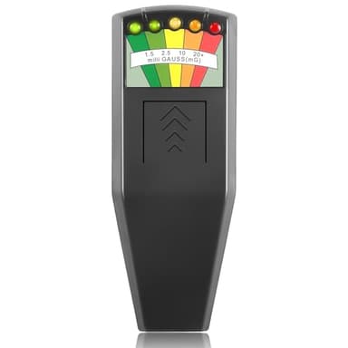 EMF Meter, Detector de Radiación Electromagnética de Mano, Detector de Caza de Fantasmas de 5 LED, Monitor de Campo Magnético EMF, para Oficina, Hogar, Caza de Fantasmas, 50 Hz-20,000 Hz, Negro