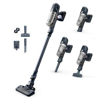 Rowenta XPert 6.60 - Aspiradora escoba versátil sin cable, con 3 funciones en 1 multiespacios, batería de litio, 2 velocidades, gatillo Boost, ligero y portatil, Azul oscuro RH6831