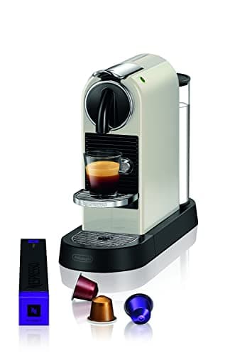 Nespresso De'Longhi Citiz EN167.W - Cafetera monodosis de cápsulas Nespresso, compacta, 19 bares, apagado automático, color blanco