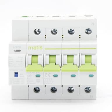 CABLEPELADO Protección combinada IGA + permanente con reconexión, Protector de sobretensiones rearmable avanzado con retardo a la desconexion y reconexión, apto para vehículo eléctrico, 6KA 4P 32 A