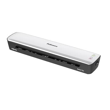 Fellowes Sola A3 - Plastificadora de documentos, para uso ocasional, lista para usar en 4 minutos, plastificadora A3 con apagado automático, 80-125 micras, color blanco, exclusiva de Amazon