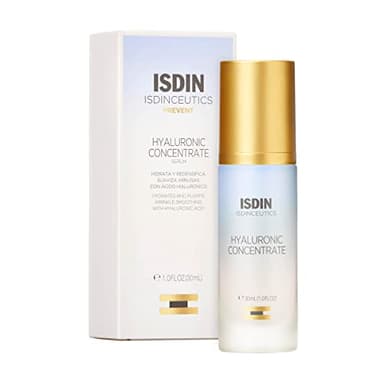ISDIN Isdinceutics Hyaluronic Concentrate, Sérum Ligero Ultrahidratante con Ácido Hialurónico y Efecto Plump que Ilumina la Piel, 30 ML