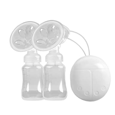 Extractor de leche eléctrico doble, succión fuerte y bomba de leche de bajo ruido, bomba de lactancia portátil y recargable, 4 modos ajustables para viajes y uso doméstico con diseño antireflujo