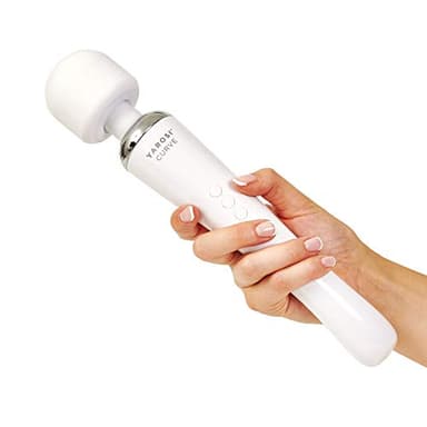 Masajeador de varita inalámbrico de Yarosi - Potencia vibratoria terapéutica más fuert - Perfecto para dolores musculares y recuperación deportiva personal - Blanco