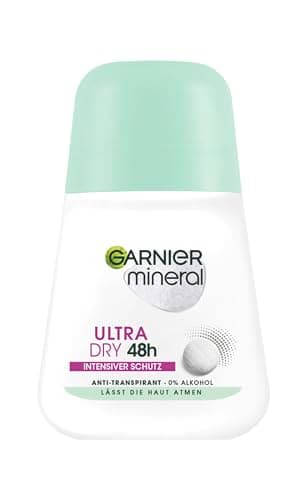 Garnier Antitranspirante, protección intensa contra el olor corporal y la humedad de las axilas, hasta 48 horas de efecto, mineral Ultradry, 1 x 50 ml