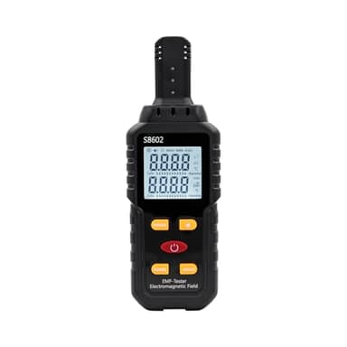 Mcbazel 3 en 1 Medidor Digital EMF, Probador de Radiación Electromagnética con Pantalla LCD retroiluminada, Dispositivo LCD portátil, Mini Detector EMF para uso en el Hogar, Oficina, Exteriores