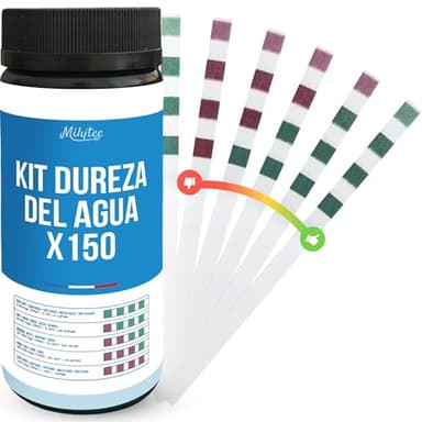 MILYTEC® Kit Dureza Agua x150 - Análisis de Agua para Piscinas y Acuarios - Medidor de Dureza, Test de Agua TDS y PPM - Comprobador de Calidad del Agua para Uso Doméstico y Profesional