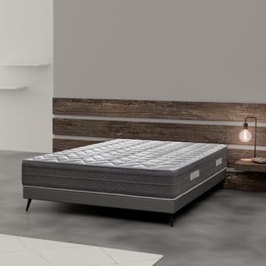 CHESTIA - Colchon 150x200 cm de Muelles Ensacados Viscoelastico Premium - Firmeza Media Alta - Altura 27 cm - Tejido Oeko-Tex - Transpirable y Antiacaros - Hecho en España