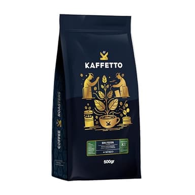Café de ESPECIALIDAD Descafeinado | Grano Natural 100% ARABICA, Origen: Mexico | SCA 83 Puntos [Kaffetto, Cafe Especialidad Premium] Tueste Natural, Reciente y Seleccionado.