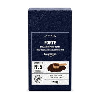 by Amazon Fuerte Café Molido De Tueste Natural, 250g