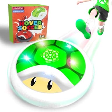 Glückpa Balón Fútbol Flotante, Juguetes de fútbol con Luces LED, Juegos de Exterior Interior, Juguetes Niños 3 4 5 6 7 8+ Años, Regalos Cumpleaños para Niños Niña 3-10 Años