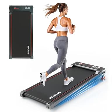 RAOO MIN Cinta de Correr, Walking Pad, para casa y Oficina, 3 en 1, con inclinación del 7%, Motor de 2,25 HP, 1-6 km/h, con Mando a Distancia, Pantalla LED, Ahorra Espacio.