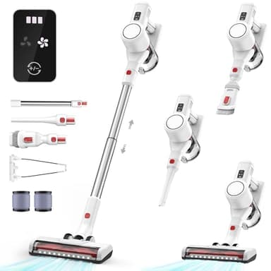 MFJUNS Escoba Aspiradora sin Cable Potente - Aspirador Vertical sem Fios Cordless Vacuum Cleaner Electrica Aspiradores Inalámbrica Domésticos