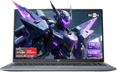 Tivique Ordenador portatil Gaming 15,6 Pulgadas Ryzen 7 5825U (hasta 4,5 GHz) Laptop DDR4 16 GB RAM 1 TB SSD Doble Ranura M.2 Ampliable 4 TB WiFi 6 Type-C 54,72 WH
