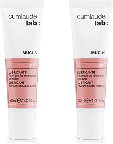 Cumlaude Lab - Pack Duplo Mucus, Gel Lubricante Íntimo, con Ácido Hialurónico y Ácido Láctico, Hidrata y Suaviza la Zona Íntima, Sin Perfume Ni Colorantes - 2 x 30 ml