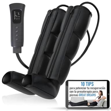GreatDreams® - Botas Presoterapia Para Casa - Masajeador de Piernas Completo - Máquina Presoterapia para Mejorar la Circulación Sanguínea Alivia el Dolor de Piernas - Drenaje Linfático