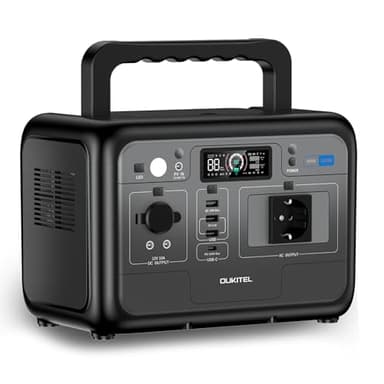 OUKITEL P800E Estación de Energía Portátil 512Wh LiFePO4,Generador Solar con Enchufe de 800W AC(1600W Pico),PD100W Tipo C,Carga Rápida en 1 Hora,Para Camping,Viajes,Emergencias