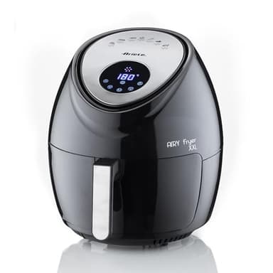 Ariete 4618/00 - Freidora saludable XXL sin aceite (pantalla lcd, temporizador ajustable 60 min, 7 programas, temperatura ajustable 80-200ºc), color negra