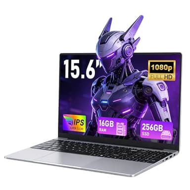 FUNYET 2026 Ordenador Portátil 15.6 Pulgadas 16GB RAM 256GB SSD TF 1TB Win 11 Pro Procesador M3-6Y30 Laptop, 1920x1080 FHD, WiFi 5, BT 4.2, USB 3.0x2, Mini HDMI - Plata
