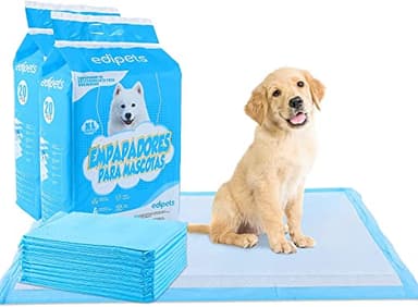 Edipets, Empapadores Perros, 90x60 cm, (Blanco - 40 Unidades), Alfombrillas Desechables para Mascotas, Toallitas de Entrenamiento y Adiestramiento, Absorbentes, Resistente a Prueba de Fugas