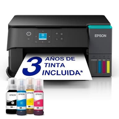 Impresora multifunción EcoTank ET-2950 A4 con depósito de Tinta, conexión Wi-Fi y AirPrint, con escaneado, Copia, impresión a Doble Cara y Tinta incluida para hasta 3 años