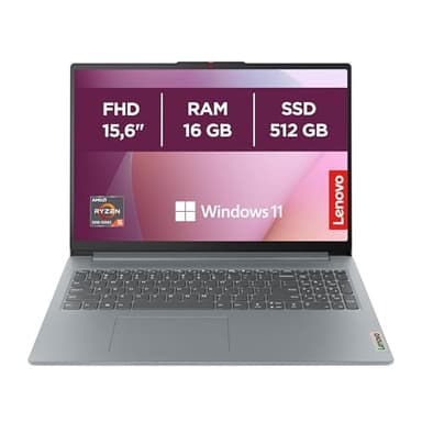 Lenovo IdeaPad Slim 3 Gen 8 – Ordenador Portátil 15.6" FHD AMD Ryzen 5 5625U, 16 GB RAM, 512 GB SSD, Gráficos AMD Radeon Integrados, Wi-Fi 6, Win 11 Home en Español Teclado QWERTY – Gris Ártico