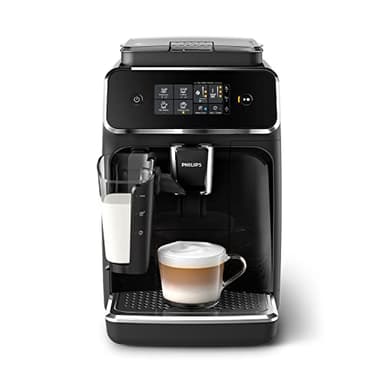 Philips Serie 2200 Cafetera Superautomática - Sistema de Leche LatteGo, 3 Variedades de Café, Pantalla Táctil Intuitiva, Negro Brillo (EP2231/40) [Clase de eficiencia energética A]