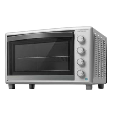 Cecotec Horno Convección de Sobremesa de 60 Litros Bake&Toast 6090 White Gyro. 2200 W, Luz Interior, 12 Funciones, Temperatura hasta 230º, Puerta de doble Cristal, Incluye Rustidor Giratorio