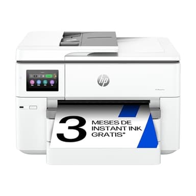 HP OfficeJet Pro 9730e - Impresora multifunción profesional de tinta, imprime y escanea hasta formato A3, doble bandeja y doble cara automática, Wi-Fi, 3 meses de impresión Instant Ink con HP+